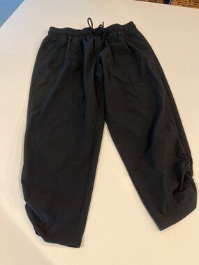 Prana Womens Black Drawstring Elastic Waist Pants Size L
